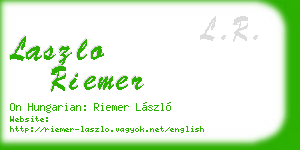 laszlo riemer business card